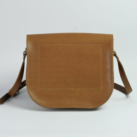 Belle Mustard Tan Leather Crossbody Bag