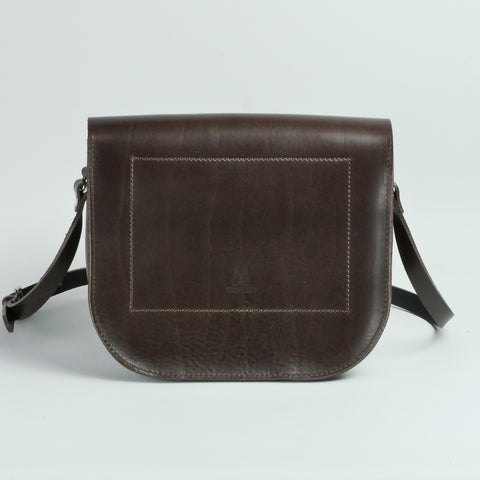 Belle Brown Leather Crossbody Bag