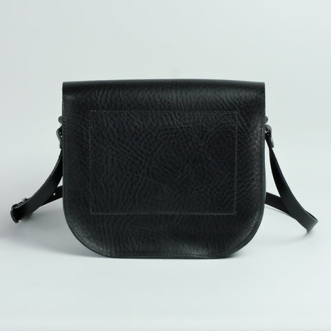 Belle Black Leather Crossbody Bag