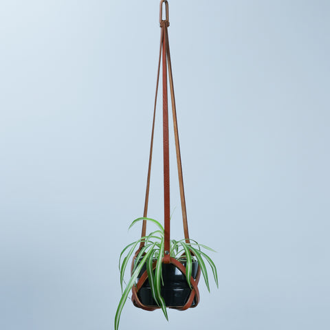 Tan Leather Plant Hanger