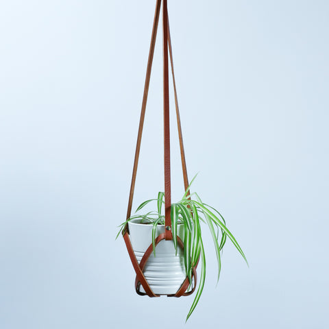 Tan Leather Plant Hanger