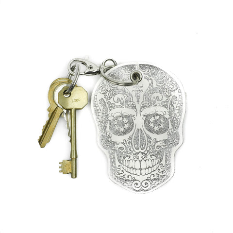 Leather Key Ring - Skull