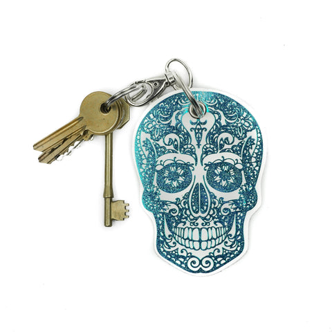 Leather Key Ring - Skull