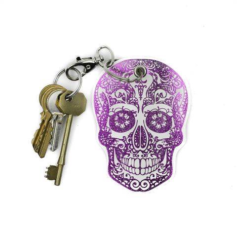 Leather Key Ring - Skull