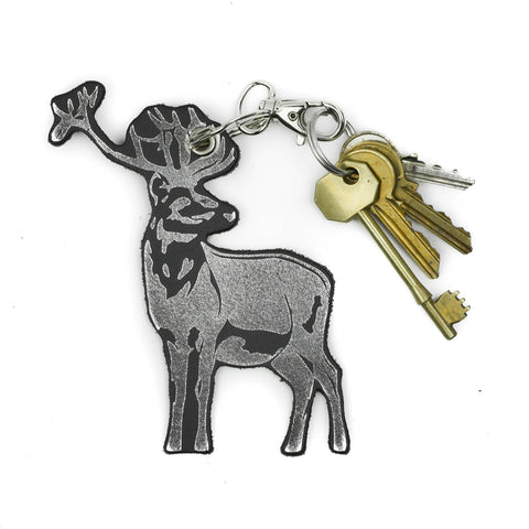 Leather Key Ring - Reindeer