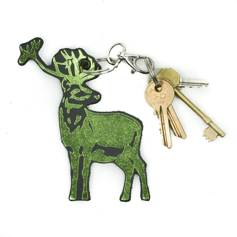 Leather Key Ring - Reindeer