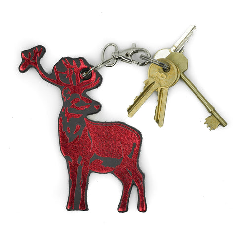 Leather Key Ring - Reindeer