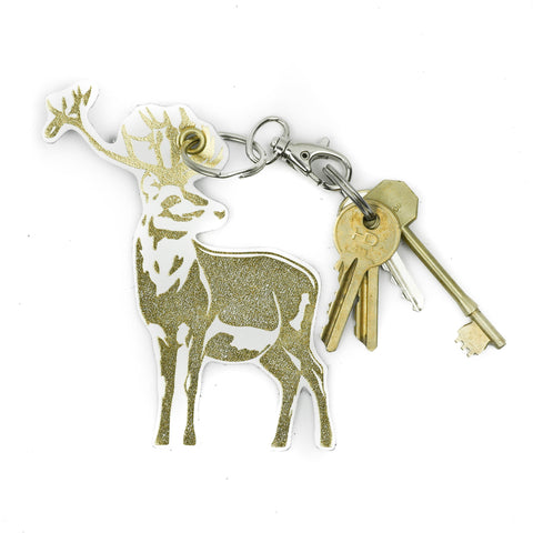 Leather Key Ring - Reindeer