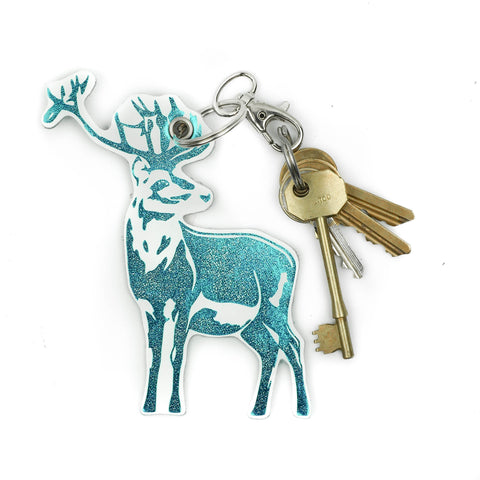 Leather Key Ring - Reindeer