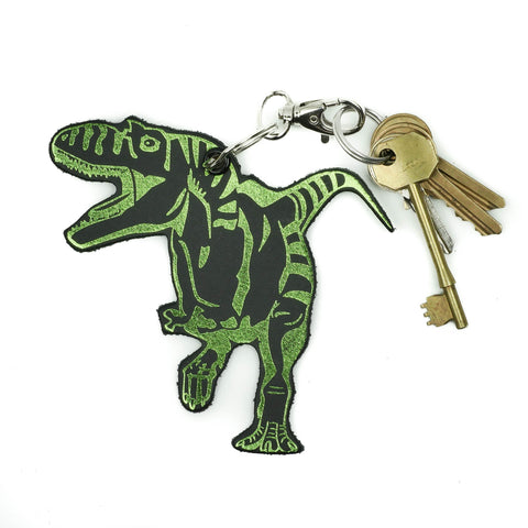 Leather Key Ring - Dinosaur