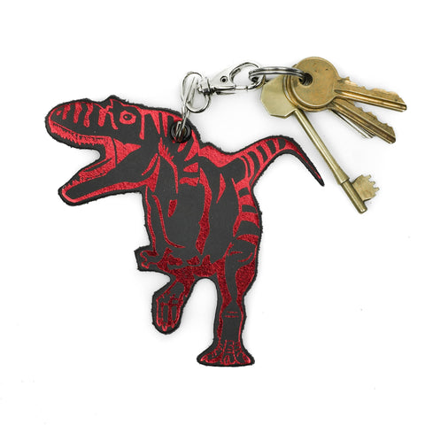 Leather Key Ring - Dinosaur