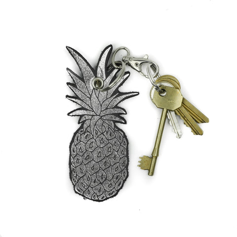 Leather Key Ring - Pineapple