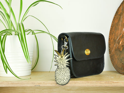 Leather Key Ring - Pineapple