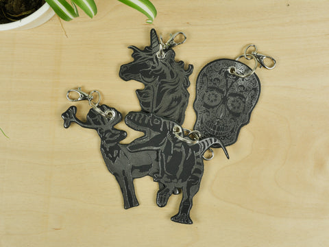 Leather Key Ring - Unicorn