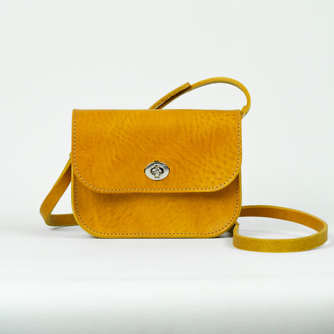 Missouri Mustard Yellow Leather Shoulder Bag