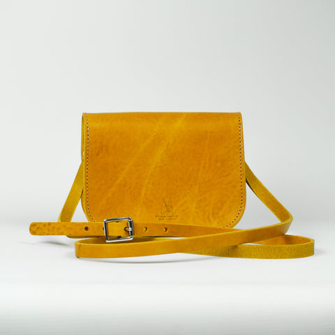 Missouri Mustard Yellow Leather Shoulder Bag