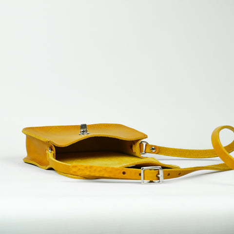 Missouri Mustard Yellow Leather Shoulder Bag