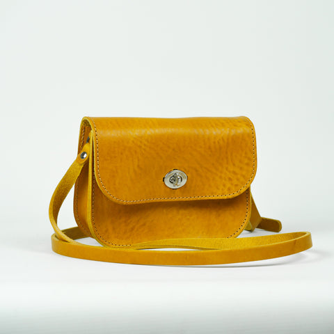 Missouri Mustard Yellow Leather Shoulder Bag