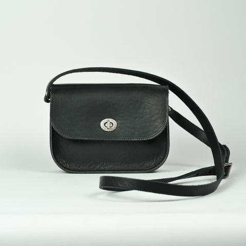 Missouri Black Leather Shoulder Bag