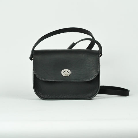 Missouri Black Leather Shoulder Bag