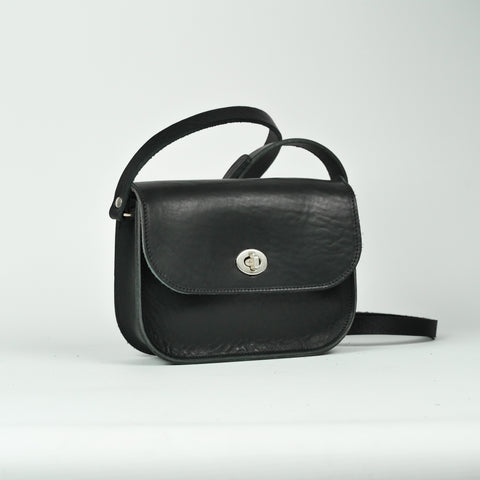 Missouri Black Leather Shoulder Bag