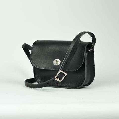 Missouri Black Leather Shoulder Bag