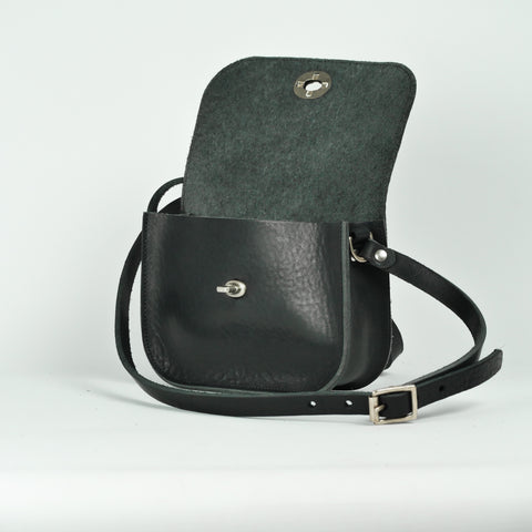 Missouri Black Leather Shoulder Bag