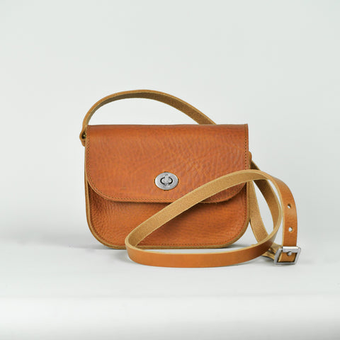 Missouri Tan Leather Shoulder Bag