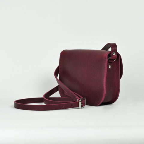 Missouri Burgundy Leather Shoulder Bag