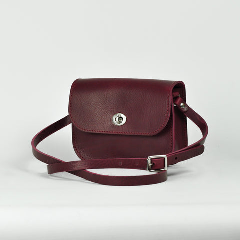 Missouri Burgundy Leather Shoulder Bag