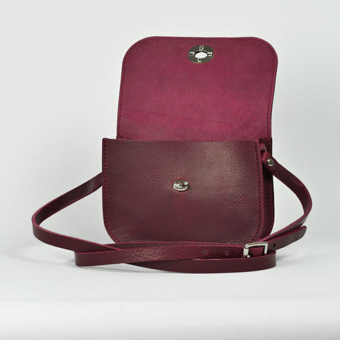 Missouri Burgundy Leather Shoulder Bag