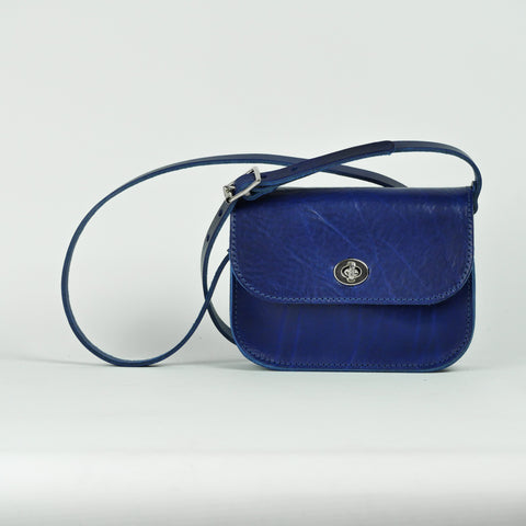 Missouri Cobalt Blue Leather Shoulder Bag