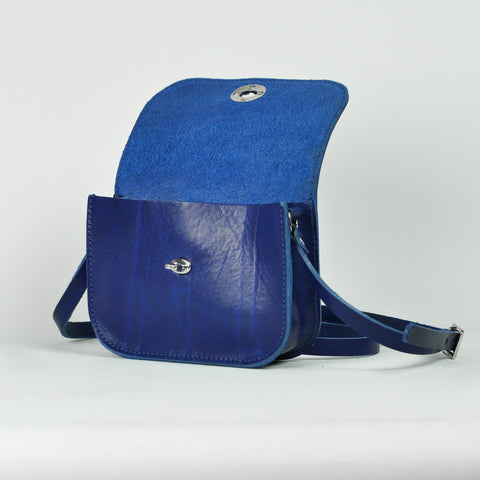 Missouri Cobalt Blue Leather Shoulder Bag