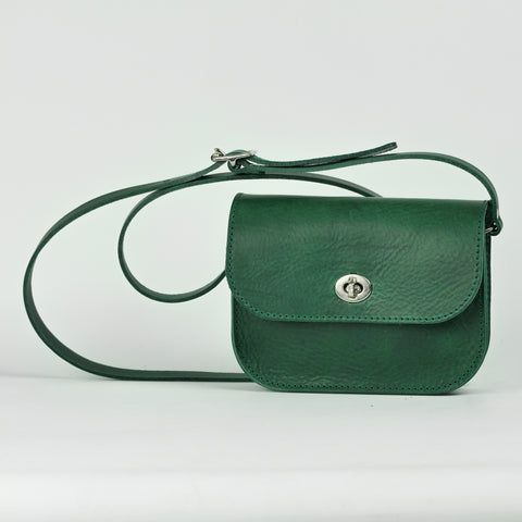 Missouri Green Leather Shoulder Bag