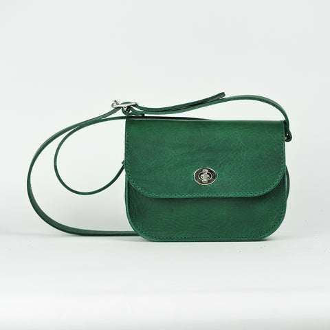 Missouri Green Leather Shoulder Bag