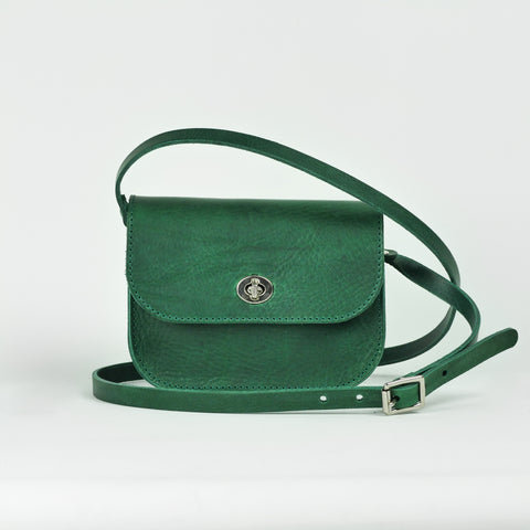 Missouri Green Leather Shoulder Bag