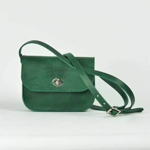 Missouri Green Leather Shoulder Bag