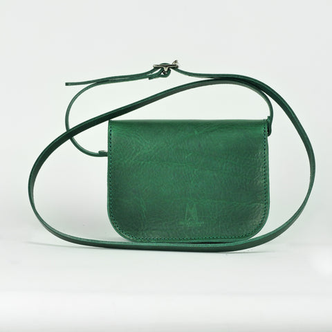 Missouri Green Leather Shoulder Bag