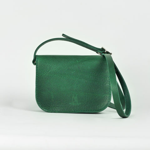 Missouri Green Leather Shoulder Bag