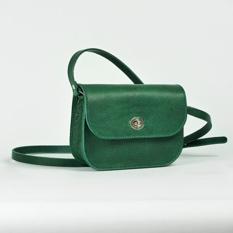 Missouri Green Leather Shoulder Bag