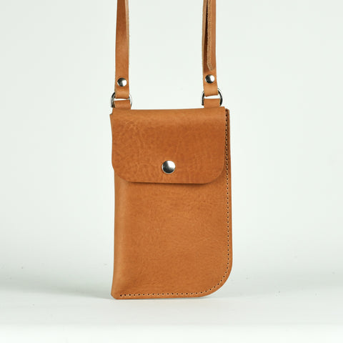 Missouri Tan Leather Neck Pouch