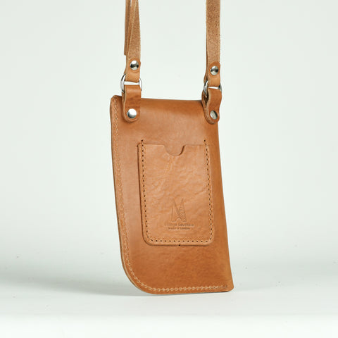 Missouri Tan Leather Neck Pouch