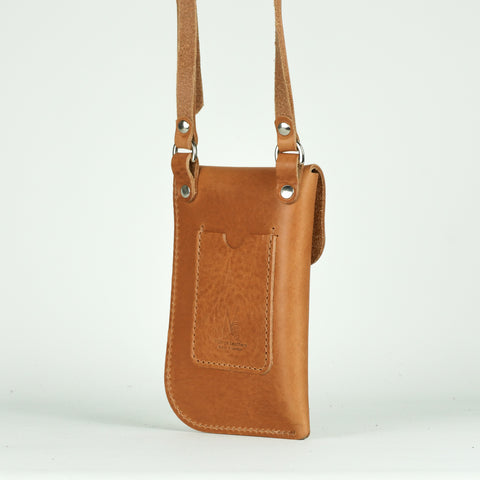 Missouri Tan Leather Neck Pouch