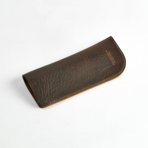 Missouri Brown Leather Glasses Case