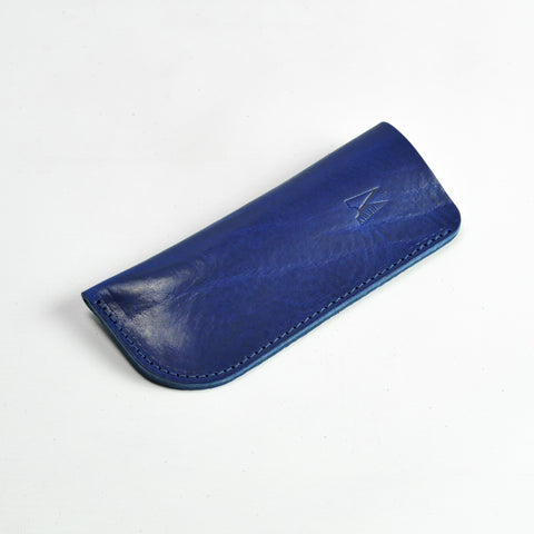 Missouri Cobalt Blue Leather Glasses Case