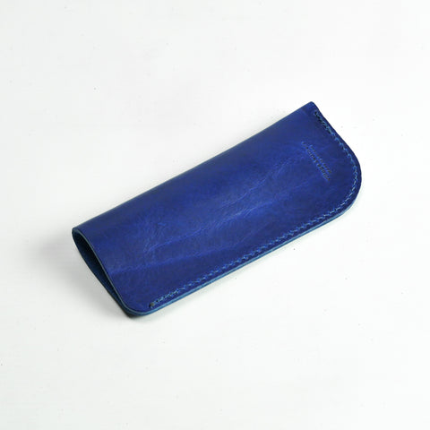 Missouri Cobalt Blue Leather Glasses Case