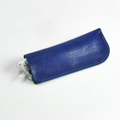 Missouri Cobalt Blue Leather Glasses Case