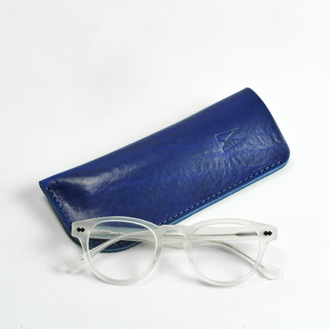 Missouri Cobalt Blue Leather Glasses Case