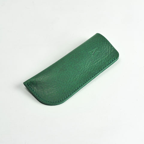 Missouri Green Leather Glasses Case