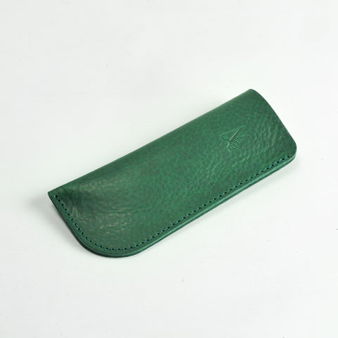 Missouri Green Leather Glasses Case